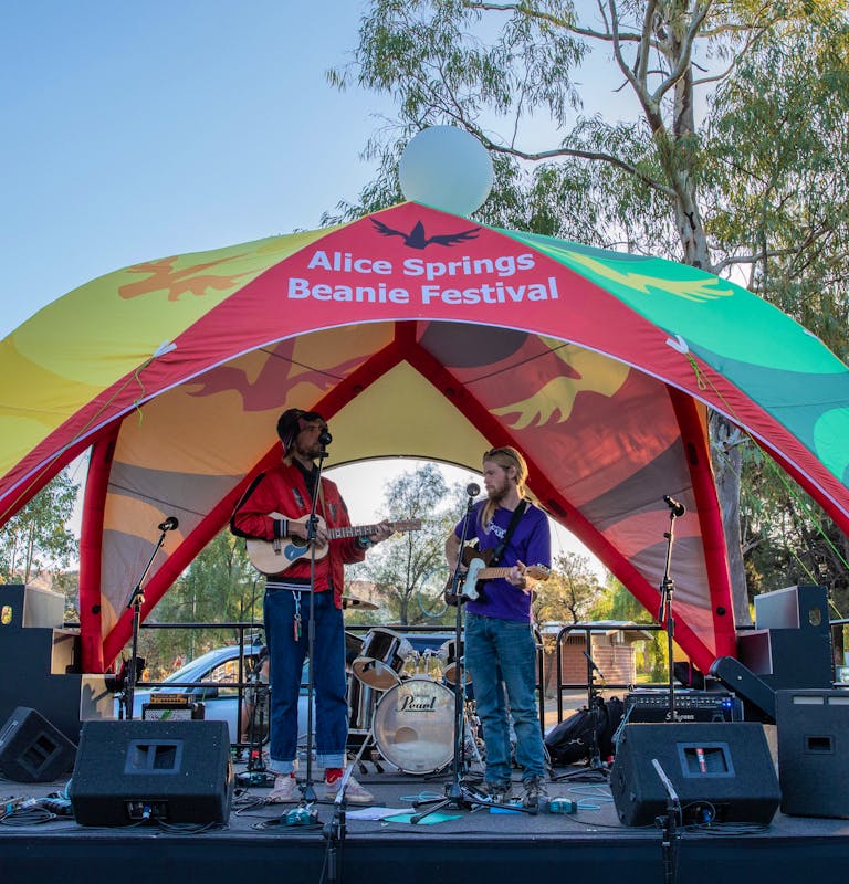 Yummy homemade tucker and bar open